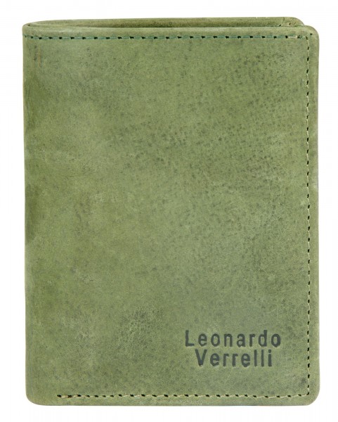 Leonardo Verrelli Kreditkartenetui mit Hardcase, Echtleder, RFID-Schutz