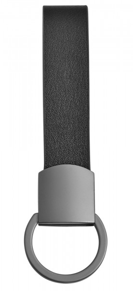 Edelstahl Schlüsselanhänger mit Echt Lederband, 17x7cm