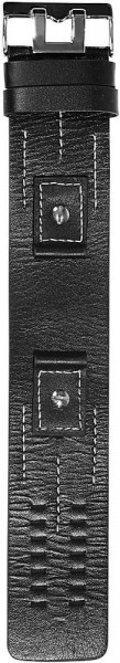 Hochwertiges Echt-Lederband, schwarz, Set, Gr. 18, 20, 22