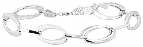 925/- Echt Silber Armband &quot;Josèphe&quot; 18 + 3 cm, rhodiniert