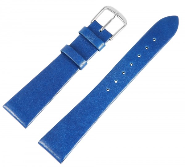 Echtleder-Uhrenarmband, blau, 18 mm / 20 mm