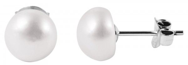 925 Silber Ohrringe mit Süßwasserperle, 925/rhodiniert, 0,7g