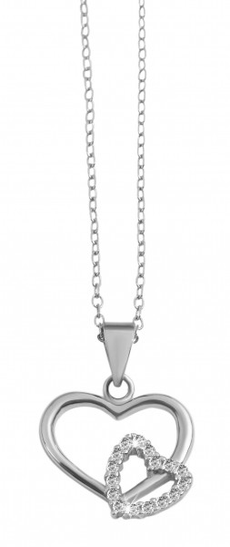 925 Silber Halskette, 43+5cm, 925/rhodiniert, 2,6g