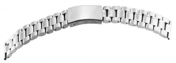 Gliederband Edelstahl Armband in silber, gebürstet, , 26 mm