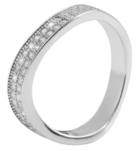 925 Silber Ring, 925/rhodiniert, 3,3g