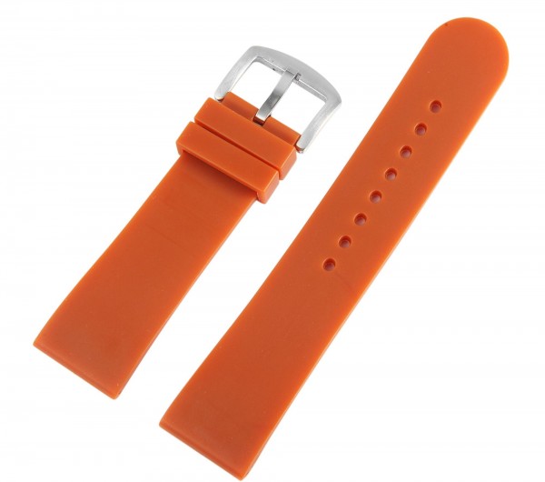 Basic Silikon Ersatzarmband, flach, 24 mm