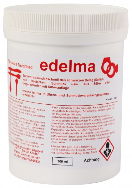 Edelma Edelmetall-Tauchbad für Silberschmuck und silberplattieren Schmuck, 300 ml