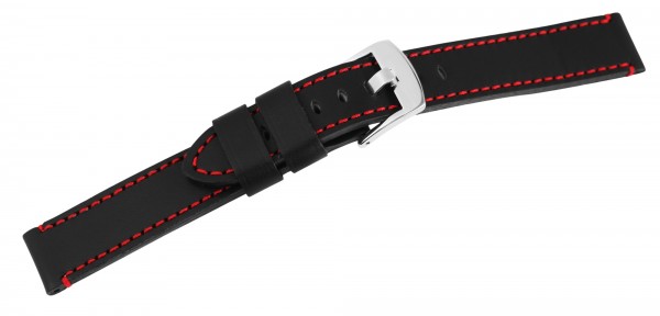 Echt Leder Armband, XL, schwarz mit roter Naht, UVP 19,95 €