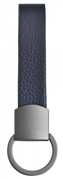 Edelstahl Schlüsselanhänger mit Echt Lederband, 17x7cm