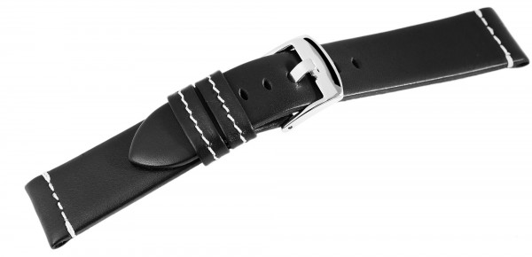 Echt Leder Armband, schwarz mit weißer Naht, UVP 24,95 €