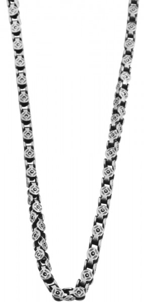 Akzent Edelstahl Unisex Halskette, Länge: 60 cm / Stärke: 4 mm