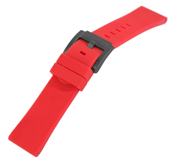 TW-Steel Silikon-Uhrenarmband, rot, Dornschließe, 22 mm
