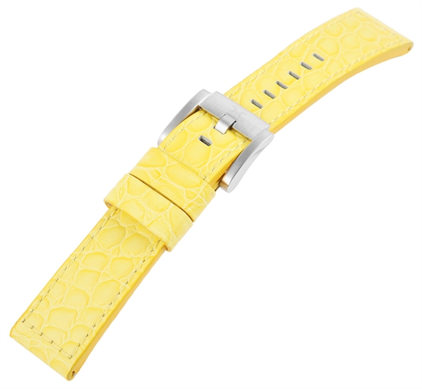 TW-Steel Echtleder-Uhrenarmband, gelb, 22 mm