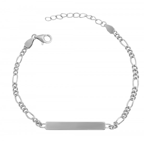 925 Silber Armband , 14+3cm, 925/ rhodiniert, 2,3g