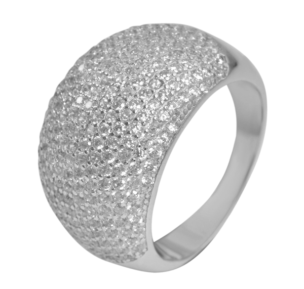 925 Silber Ring, 925/rhodiniert, 8,4g