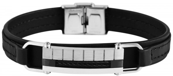 Armband aus Echtleder in Schwarz