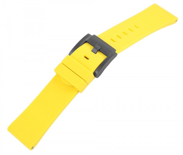 TW Steel Silikon-Uhrenarmband, gelb, Dornschließe, 22 mm