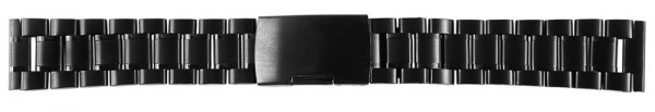 Gliederband Edelstahl Armband in schwarz gebürstet
