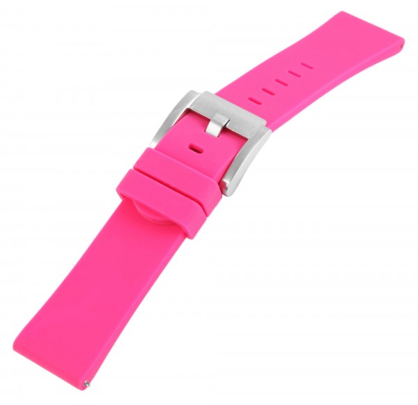 TW Steel Silikon-Uhrenarmband, pink, Dornschließe, 22 mm
