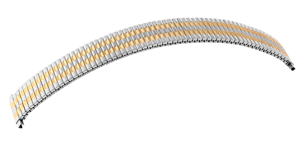 Edelstahl-Zugarmband, silber-/goldfarben