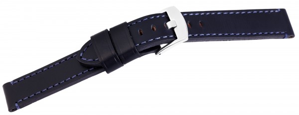 Echt Leder Armband, XL, dunkelblau mit blauer Naht, UVP 19,95 €