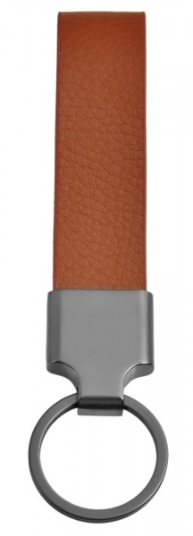 Edelstahl Schlüsselanhänger mit Echt Lederband, 20x10,7cm