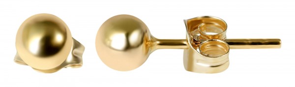 333/- Gold Ohrstecker, Ø 4 mm, Gelbgold, 8 Karat