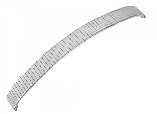 Uhrenersatzarmband, Zugarmband aus Edelstahl, silberfarben, flexibler Anstoß, 10 - 14 mm