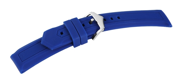Kautschuck Armband, blau, Dornschließe,